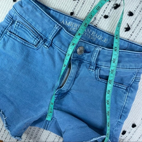 American Eagle Outfitters Hi Rise Shortie Blue 0 - Picture 7 of 8